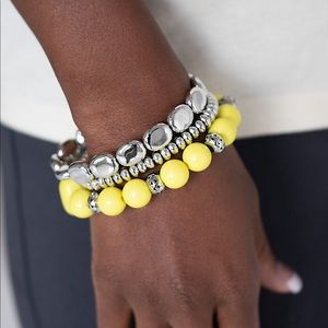 ❤️🔥5/$25❤️🔥 Prismatic Pop Yellow Bracelet